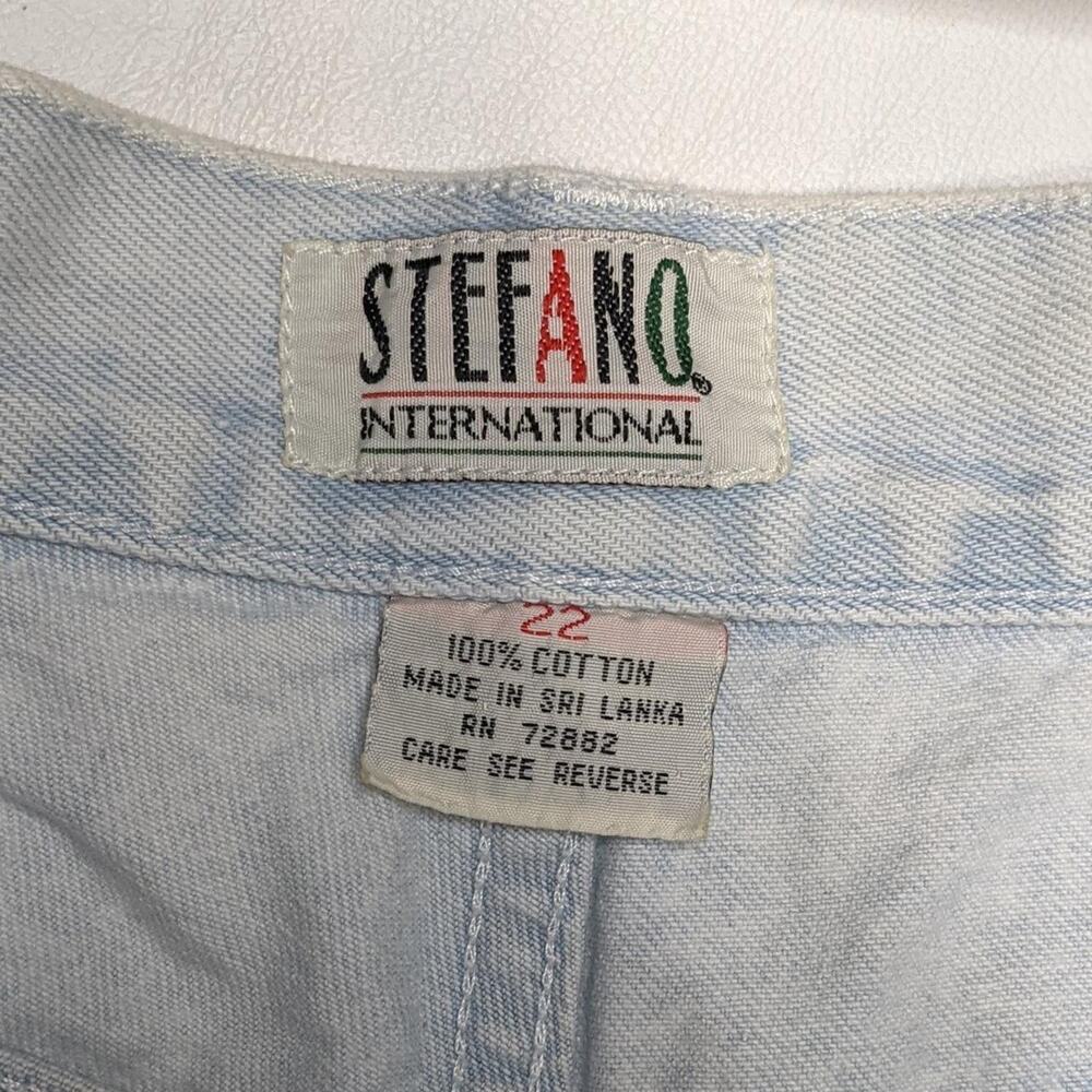 Vintage 90s‎ stefano cuffed denim shorts jorts 36" - Picture 3 of 4